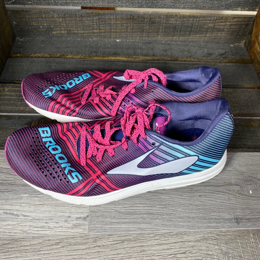 Brooks Hyperion Size 7.5 B Running Shoes Pink Blue